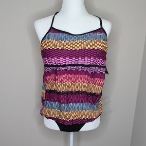 Nike Pink and Orange Patterned Top